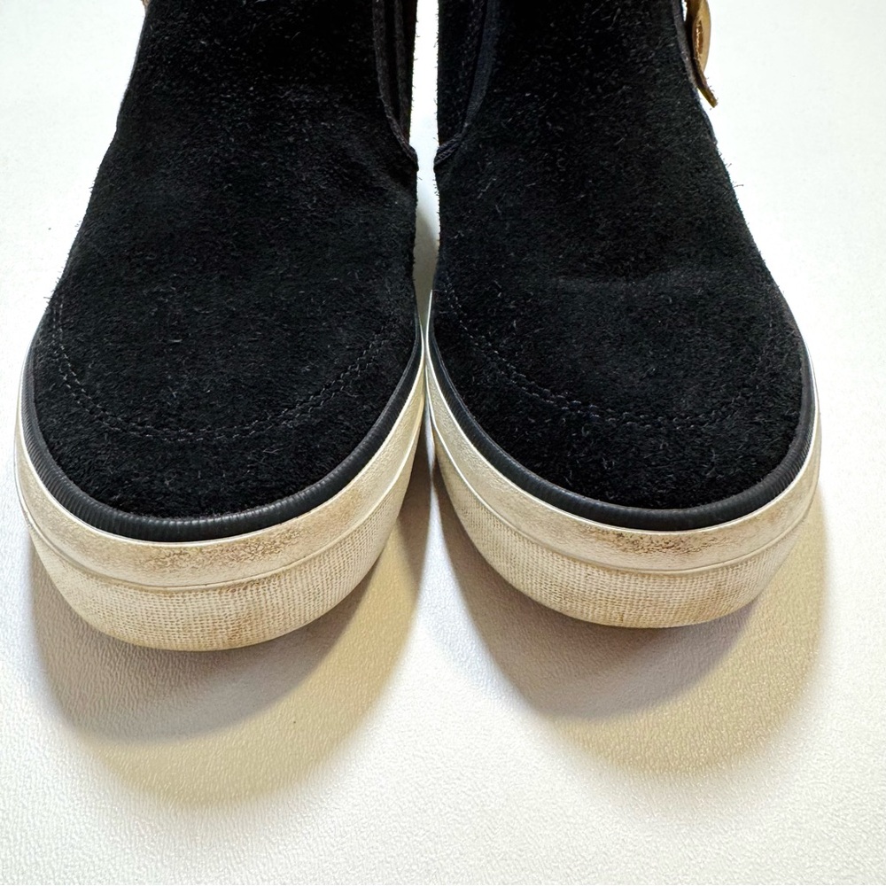 Sperry Black Suede High Top Ankle Zip Lug Casual Shoe Chukka Sneaker Women’s 7.5 - Picture 5 of 10